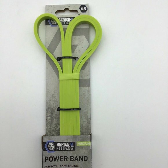 New Series 8 Fitness Power Band Beginner Medium Total Body Workout Stretching - Picture 1 of 2